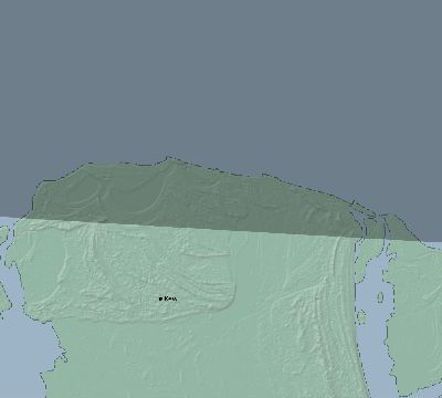 Map of the eclipse path across Turks and Caicos Islands on 11/25/2831