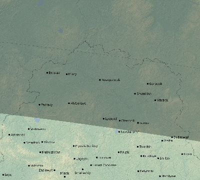 Map of the eclipse path across Belarus on 04/11/2833
