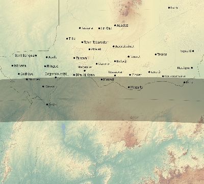 Map of the eclipse path across Niger on 03/31/2834