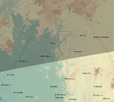 Map of the eclipse path across Sierra Leone on 03/31/2834