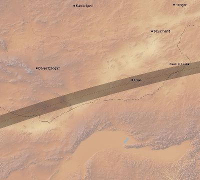 Map of the eclipse path across Mongolia on 07/12/2838