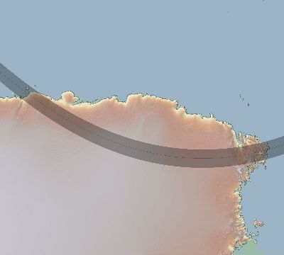 Map of the eclipse path across Antarctica on 01/06/2839