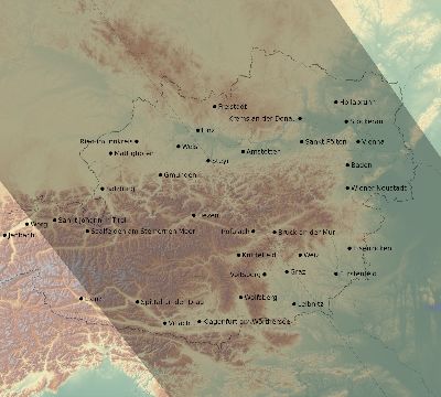 Map of the eclipse path across Austria on 11/15/2840