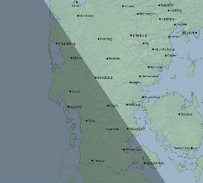 Map of the eclipse path across Denmark on 11/15/2840