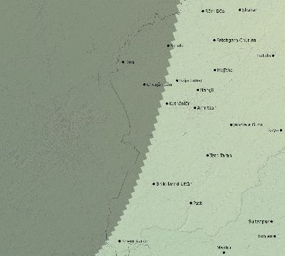 Map of the eclipse path across India on 11/15/2840