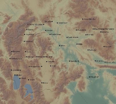 Map of the eclipse path across North Macedonia on 11/15/2840