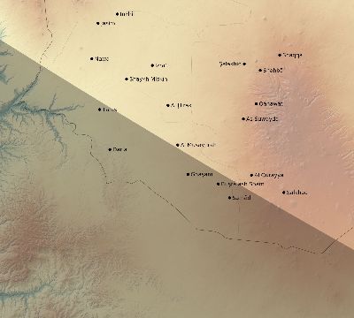 Map of the eclipse path across Syria on 11/15/2840