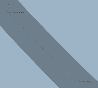 Map of the eclipse path across Mauritius on 08/24/2845