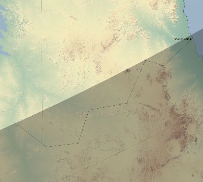 Map of the eclipse path across Egypt on 02/17/2846