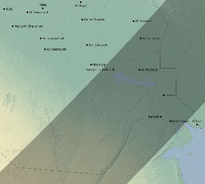 Map of the eclipse path across Iraq on 02/17/2846
