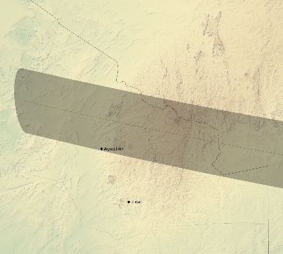 Map of the eclipse path across Mali on 02/17/2846