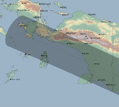 Map of the eclipse path across Indonesia on 12/16/2848