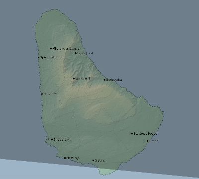 Map of the eclipse path across Barbados on 04/10/2852