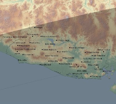 Map of the eclipse path across El Salvador on 04/10/2852