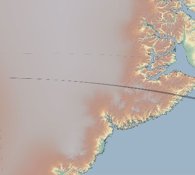 Map of the eclipse path across Greenland on 09/24/2853