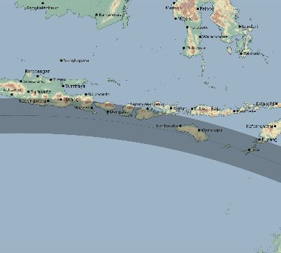 Map of the eclipse path across Indonesia on 08/04/2855