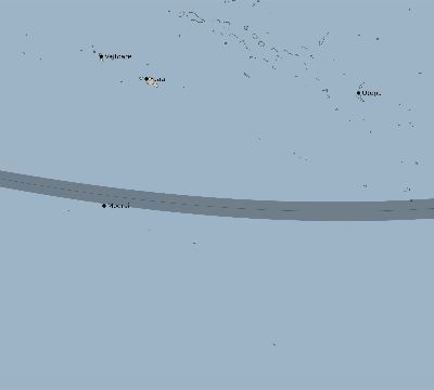 Map of the eclipse path across French Polynesia on 01/28/2856