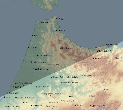 Map of the eclipse path across Morocco on 11/26/2858