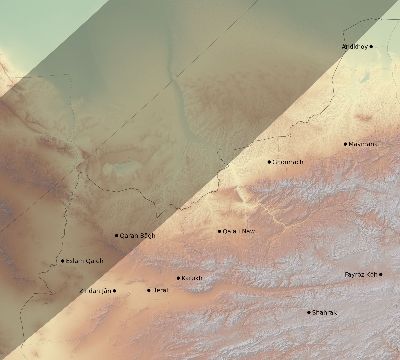 Map of the eclipse path across Afghanistan on 05/12/2860