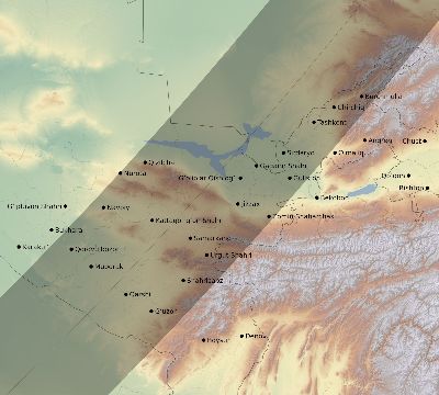 Map of the eclipse path across Uzbekistan on 05/12/2860