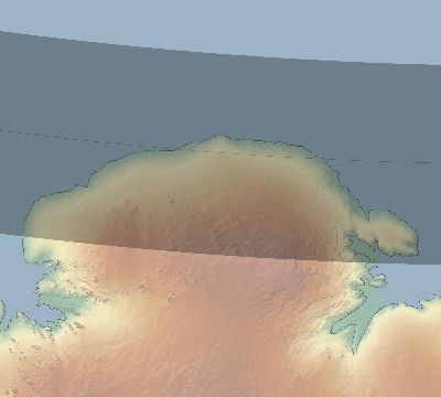 Map of the eclipse path across Antarctica on 11/04/2860