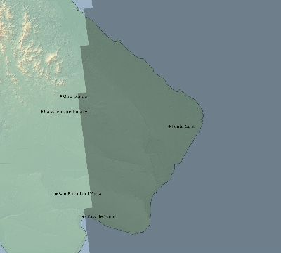 Map of the eclipse path across Dominican Republic on 09/04/2863