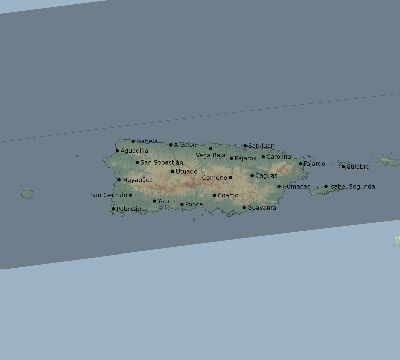Map of the eclipse path across Puerto Rico on 09/04/2863