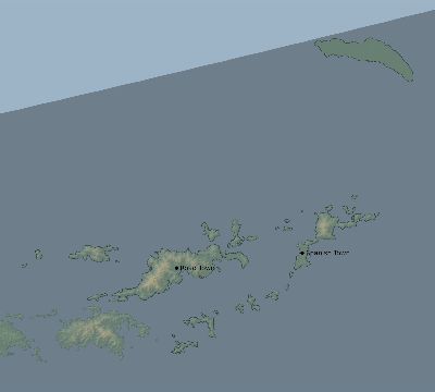 Map of the eclipse path across British Virgin Islands on 02/28/2864