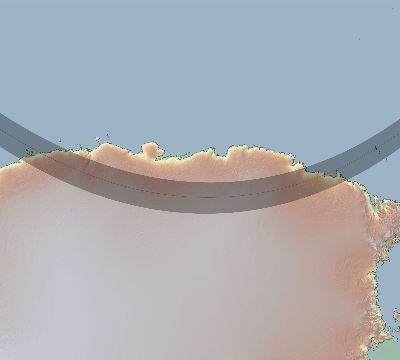 Map of the eclipse path across Antarctica on 01/08/2866