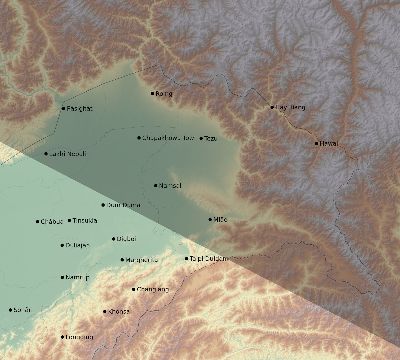 Map of the eclipse path across India on 12/17/2867