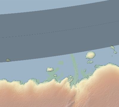 Map of the eclipse path across Antarctica on 10/26/2869
