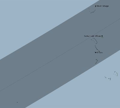 Map of the eclipse path across Kiribati on 04/22/2870