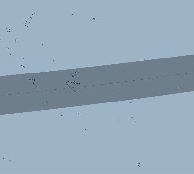 Map of the eclipse path across French Polynesia on 10/16/2870