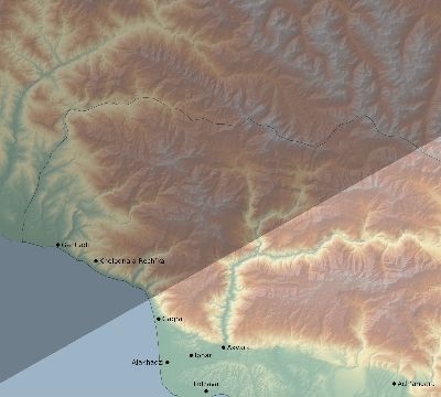 Map of the eclipse path across Georgia on 02/18/2873