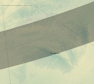 Map of the eclipse path across Mali on 02/18/2873