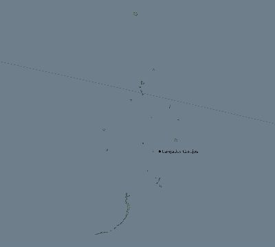 Map of the eclipse path across Mauritius on 08/14/2873