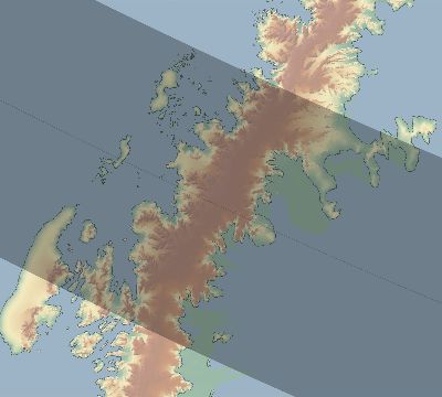 Map of the eclipse path across Antarctica on 01/28/2875