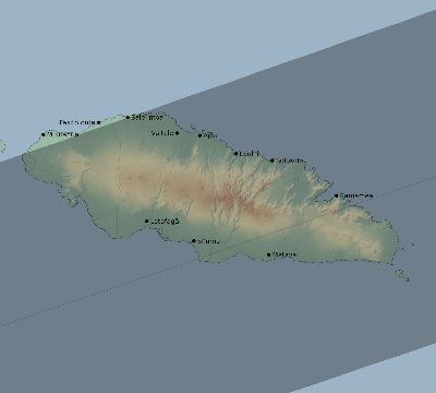 Map of the eclipse path across Samoa on 11/26/2877
