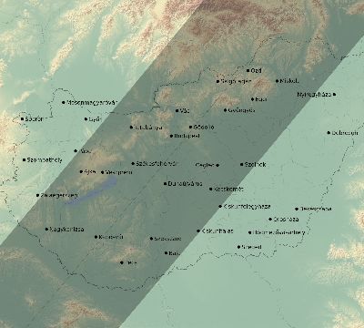 Map of the eclipse path across Hungary on 05/23/2878