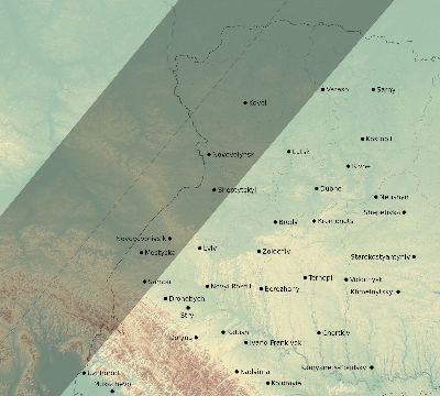 Map of the eclipse path across Ukraine on 05/23/2878