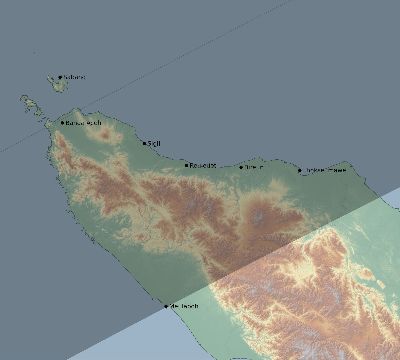 Map of the eclipse path across Indonesia on 01/07/2885