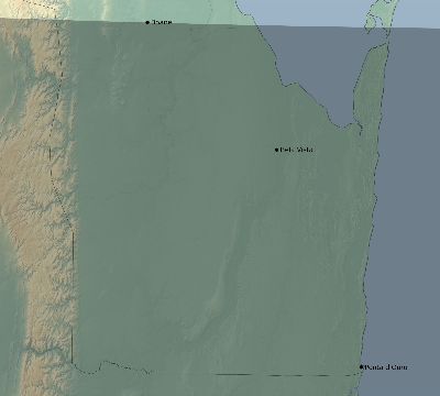 Map of the eclipse path across Mozambique on 01/07/2885