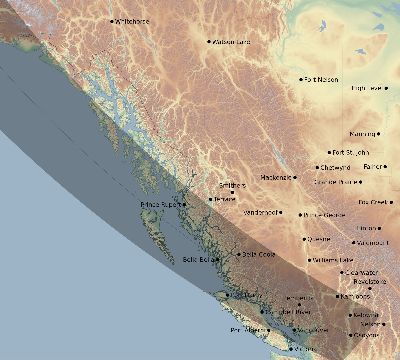 Map of the eclipse path across Canada on 08/03/2893