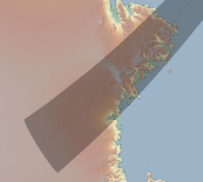 Map of the eclipse path across Antarctica on 04/12/2898