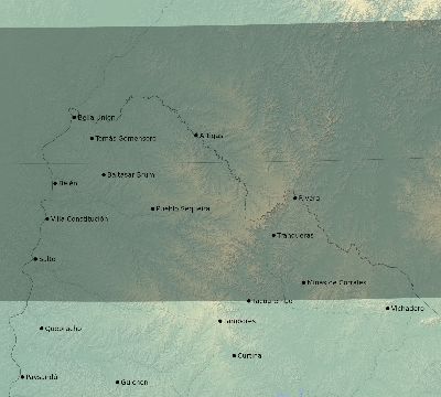 Map of the eclipse path across Uruguay on 09/26/2899