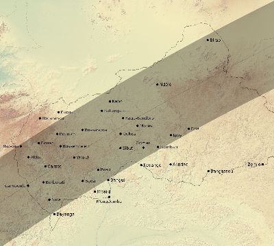 Map of the eclipse path across Central African Republic on 01/19/2903