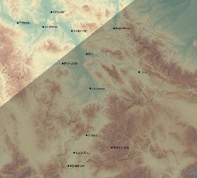 Map of the eclipse path across Serbia on 01/08/2904
