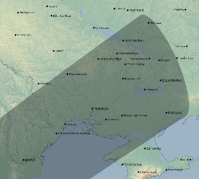 Map of the eclipse path across Ukraine on 01/08/2904