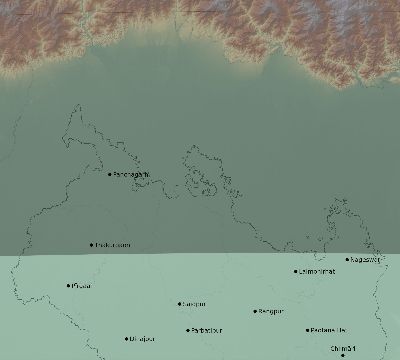 Map of the eclipse path across Bangladesh on 05/14/2906
