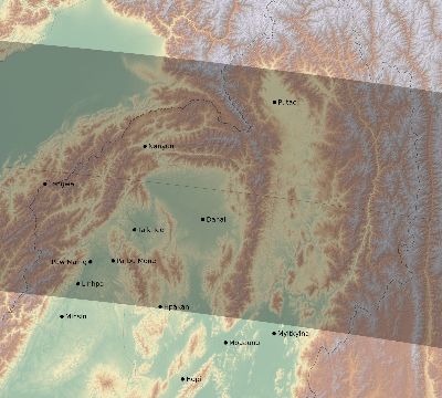 Map of the eclipse path across Myanmar on 05/14/2906